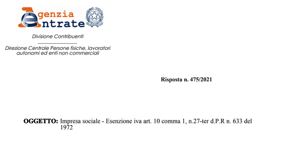 Impresa sociale ai fini assistenziali: si applica l'esenzione IVA?