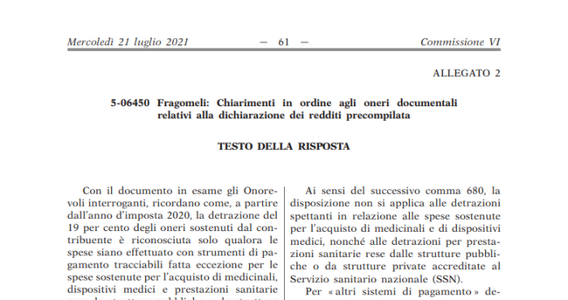 Modello 730/2021 detrazioni solo con pagamenti tracciabili: i documenti da presentare