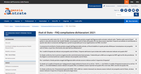 Bonus INPS 600 euro e dichiarazione dei redditi: le FAQ delle Entrate sugli aiuti di Stato