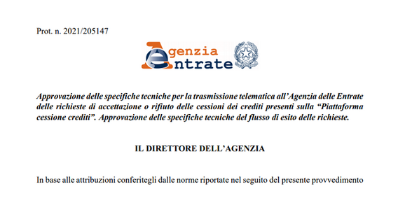 Cessione dei crediti, dal Superbonus al bonus vacanze: invio telematico per accettazione e rifiuto