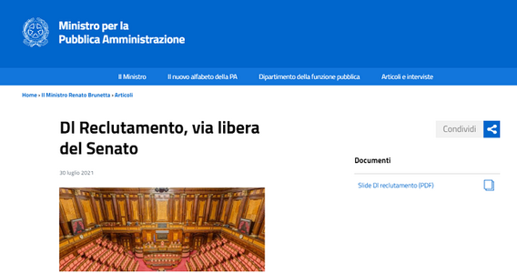 Decreto Reclutamento: l'ok del Senato, si va verso l'approvazione della Camera