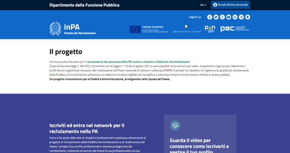 InPA, online il portale del reclutamento della Pubblica Amministrazione