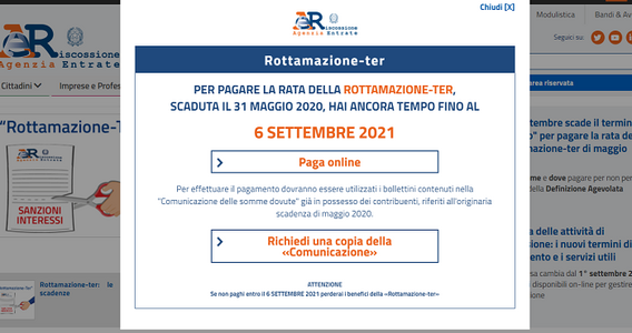 Rottamazione ter, ultima chiamata per pagare. Nuova scadenza il 30 settembre 2021