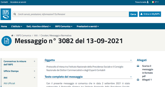 Commercialisti e INPS: firmato il Protocollo per il dialogo e il miglioramento dei servizi