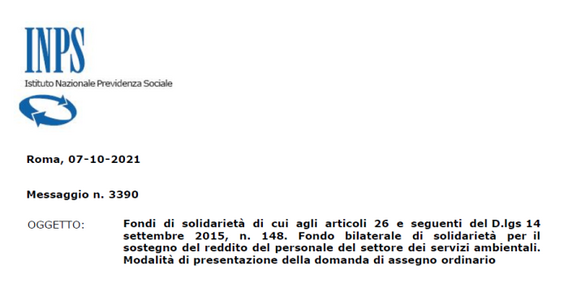 Assegno ordinario, le istruzioni per la domanda per il fondo bilaterale di solidarietà