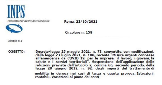 Mobilità in deroga 2021, le istruzioni INPS per la sospensione della riduzione delle somme