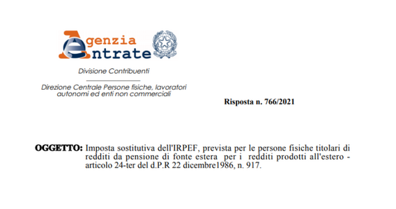 Pensionati esteri, imposta sostitutiva al 7 per cento anche per i lingotti d'oro