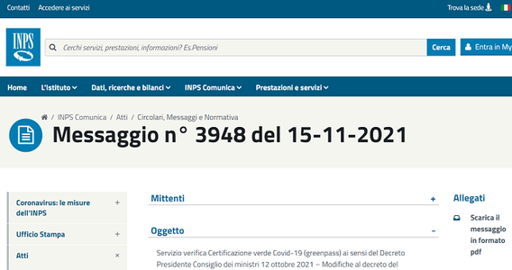 Green Pass in azienda, con l'app di verifica INPS il controllo massivo dei codici fiscali