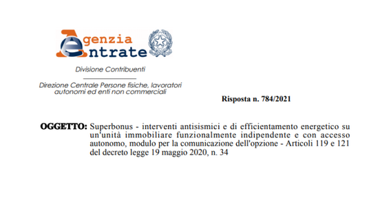 Superbonus 110, comunicazione cessione del credito: un modulo per ogni tipologia di intervento