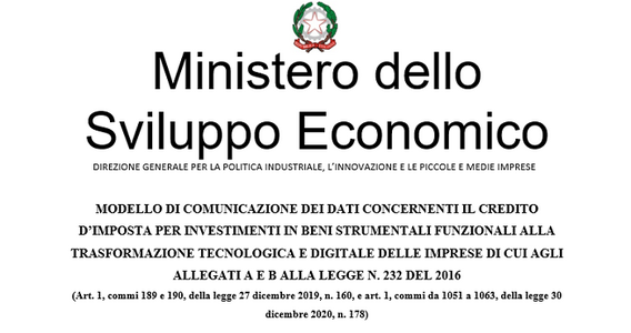 Beni strumentali 4.0, comunicazione MISE in scadenza il 31 dicembre 2021: invio obbligatorio?
