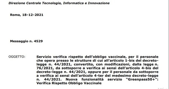 Obbligo vaccinale, verifica con la piattaforma INPS: le novità per le aziende