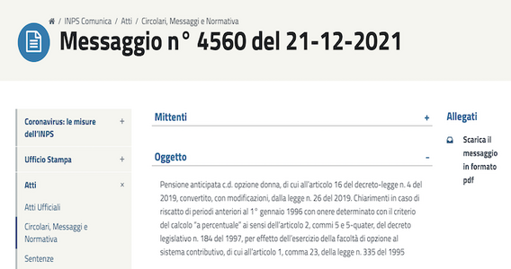 Opzione Donna 2021, il passaggio al contributivo non ostacola la pensione anticipata