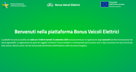Incentivi auto elettriche 2025: al via la registrazione degli esercenti in piattaforma