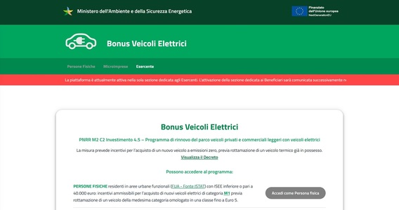 Bonus veicoli elettrici: da quando si può fare domanda?