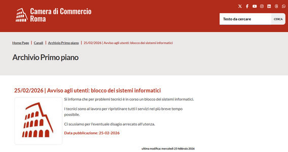 Registro Imprese, servizi CCIAA in down in tutta Italia. Cosa sta succedendo