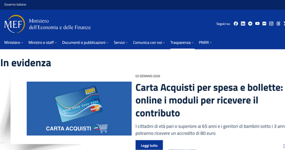 Carta acquisti 2026, limiti ISEE e requisiti per il bonus spesa e bollette