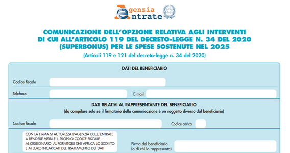 Superbonus 2025, nuovo modello per la cessione del credito. Le istruzioni delle Entrate