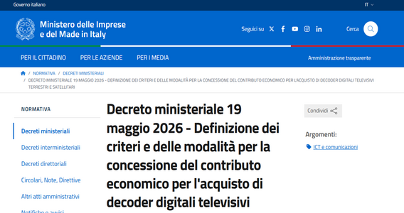Bonus decoder 2026, voucher con sconto in fattura fino a 70 euro