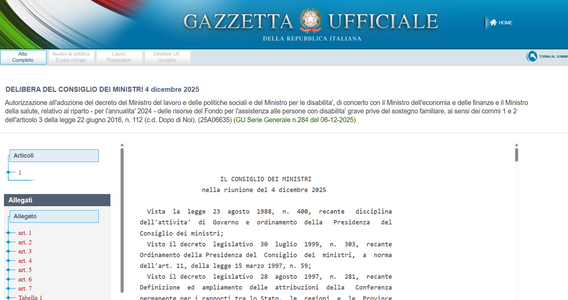 Inclusione persone con disabilità: via libera al decreto che ripartisce oltre 72 milioni