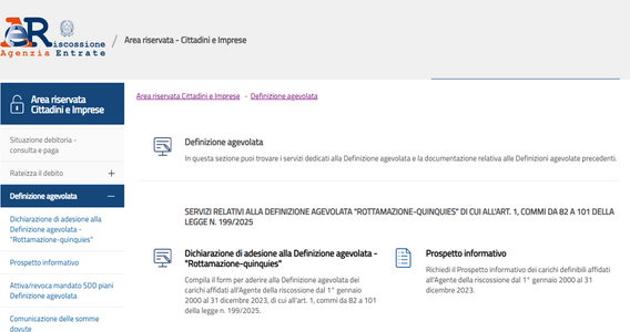 Domanda rottamazione quinquies al via sul sito AdER 