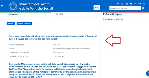 Riduzione contributi per l'edilizia: confermato il valore dell'esonero per il 2025