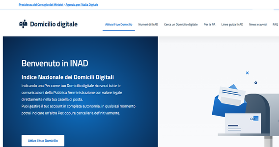Professionisti, la PEC entra nell'INAD. Possibile la notifica di multe e atti personali