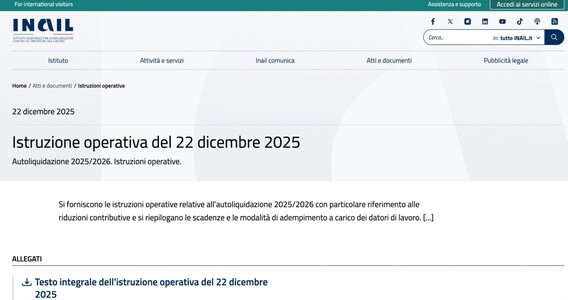 Autoliquidazione INAIL 2026: le istruzioni per datori di lavoro