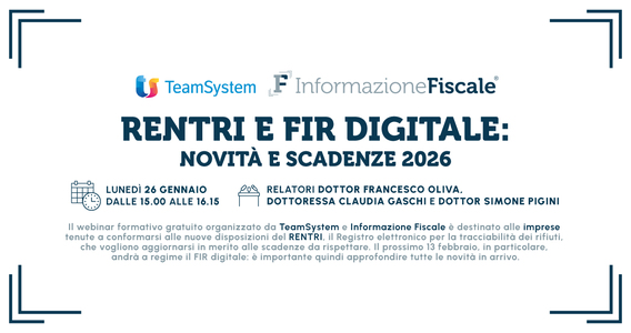 RENTRI e FIR digitale: novità e scadenze 2026