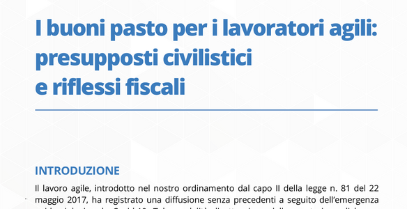 Buoni pasto anche in smart working?