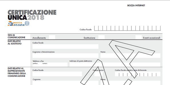 Certificazione unica 2018: bozza modello e istruzioni online
