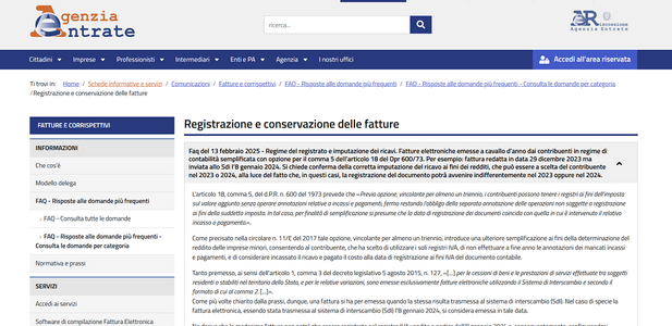 Fatture emesse dai semplificati per cassa: nuova FAQ dall'Agenzia delle Entrate