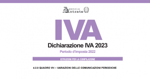 Il quadro VH del modello IVA 2023