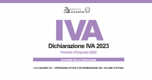 Dichiarazione IVA 2023: compilazione del Quadro VE