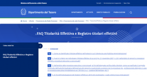 Titolare effettivo: le FAQ di MEF, Banca d'Italia e UIF
