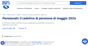 Cedolino pensione INPS maggio 2024: online i dettagli su importo e trattenute