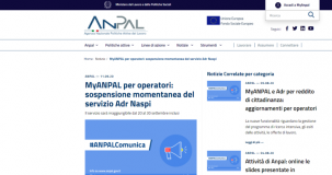 MyANPAL: sospensione del servizio Adr Naspi dal 20 al 30 settembre
