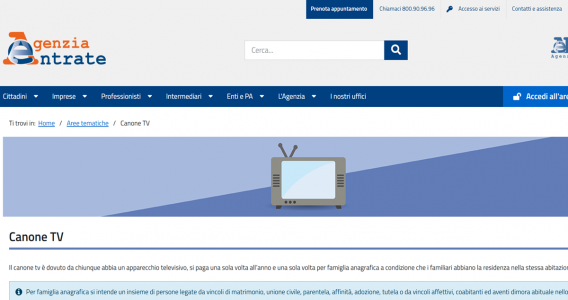 Esenzione canone RAI 2025