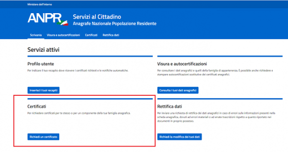 Certificati anagrafici tramite ANPR, esenzione dall'imposta di bollo per tutto il 2022